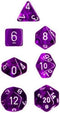 Chessex Polyhedral 7-Die Translucent Dice Set - Purple