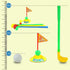 BinaryABC Plastic Golf Clubs Set Toy Golf Kit, Educational Golf Toys Sets for Children (Random Color)