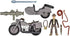Indiana Jones Worlds of Adventure Action Figure Set with Motorcycle and Sidecar, 2.5-Inch for Ages 4+