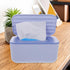 Sturdy Plastic Tissue Box Cover - Rectangle Wipes Storage with Sealing Lid