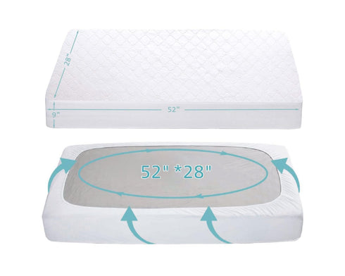 2 Pack 52" 28" American Baby Company Waterproof Fitted Crib Mattress Protector x - Quilted, Noiseless, Ultra-Soft