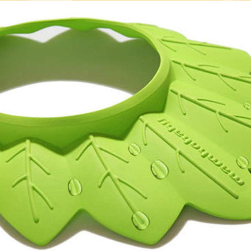 Baby Shower Soft Bath Head, Leaf Shaped Elastic Bath Safety Hat, Shower Visor for Toddler Baby Kids Washing Hair