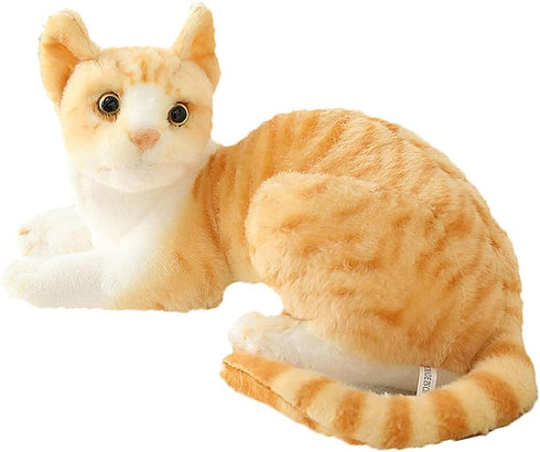 GUDVES Orange Tabby Cat Stuffed Animal Baby Stuffed Animal Cat Plush Toy Shorthair