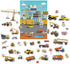 Magnetic Portable Playboard with 44 Pcs Construction Site Engineering Vehicles