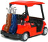 KiNSFUN Red Golf Cart 4½" Die Cast Metal Model Pullback Action Toy