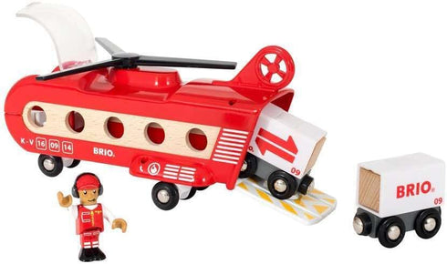 BRIO World 33886 Cargo Helicopter - Premium Wooden Train Toy, Safe & Durable, Compatible with All Sets for Kids