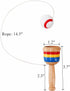 12 Pcs Wooden Catch Ball Game, Mini Wood Ball Catching with String Cup, Vintage Fun Party Game for Lawn Camping