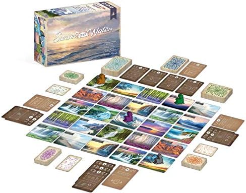 Sunset 1-4 Over Water Card Game A Picturesque Game of Painting Landscapes and Exploring Nature by Pencil First Games