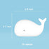 TriPro Under the Sea Nursery Decor Night Light, Soft Silicone Whale Lamp for Baby & Toddler Room, Ocean Theme Nursery