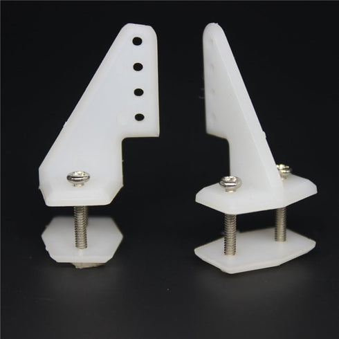 10 Sets W13xL18xH25mm 4 Hobbypark Nylon Standard Control Horns Holes with Screw for RC Airplane Parts KT Model