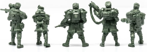 Fantasy Creature Mini Action Figure Playset- Polar Guardsmen 2 inch 1/32- 5 pcs Fantasy Figures - XL 1/32nd Scale DND Characters Accessories RPGs and Soldiers