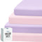 Magik & Kover Mini Crib Sheets Girl 4 Pack, Baby Crib Sheet for Mini Crib