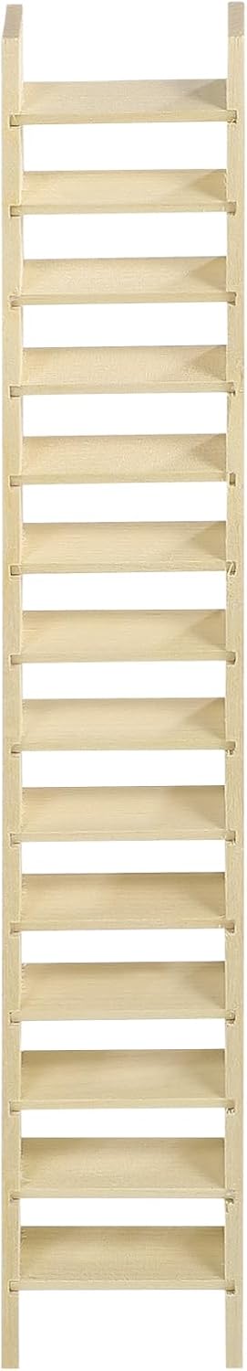 Abaodam Doll House Miniature Wooden Ladder, Retro Decor Tiny Furniture, Small Decorative Ladder Model