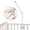 OESSUF Baby Crib Mobile Arm, 24 Inch Wood Hanger, White Cloud Design,