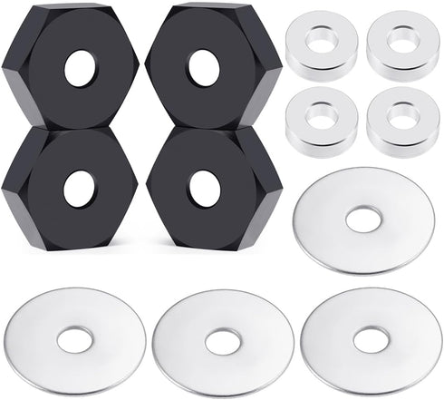 4Pcs 14mm to 17mm CNC Wheel Hex Hub Adapter for 1/8 Typhon/Kraton/Outcast/Notorious RC Big Rock Crawler Upgrades