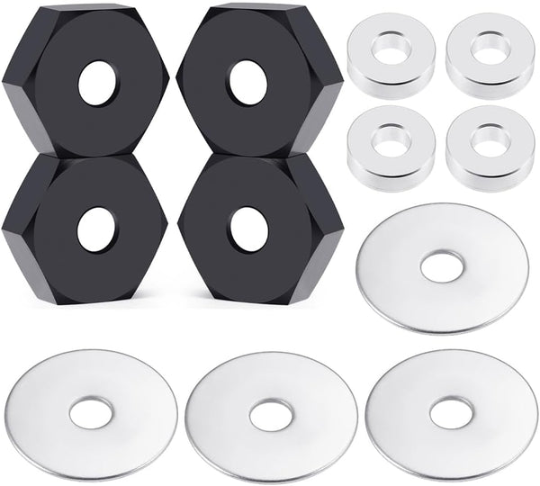4Pcs 14mm to 17mm CNC Wheel Hex Hub Adapter for 1/8 Typhon/Kraton/Outcast/Notorious RC Big Rock Crawler Upgrades