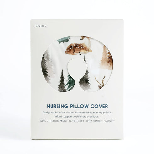 GRSSDER Nursing Pillow Cover Stretchy Minky Removable Nursing Covers for Breastfeeding Pillows, Ultra Soft Comfortable
