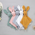 LAWKUL Baby Lovey Organic Cotton Muslin - Soft Security Blankets Comfy Lovie for Newborn Infants Boy Girls Unisex Bunny