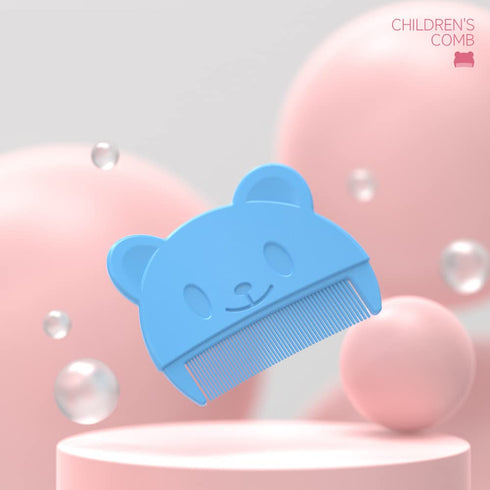 HUAYINGMEI Comb3pcs Baby Bath Brush, Baby Cradle Cap Brush, Silicone Massage Brush, Baby Comb, Children's (Blue)
