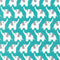 Organic Fitted Crib Sheet - Turquoise Elephants - Flannel