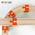 32 Pack 3+ Wooden Train Track Accessories, pcs Wooden Track Connector, Compatible with All Major Brands Train Track