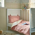 Generic 3-Piece Set 27.5x52 Crib Bedding Pale Pink/Beige, Soft Cotton Duvet Cover, Pillowcase & Fitted Sheet