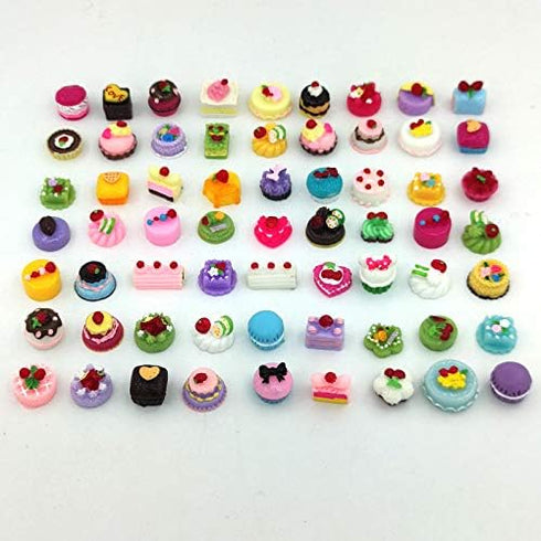 Nuanmu 20pc Miniature Food Drink Bottles Pretend Play Kitchen Game Party Toys (Random Foods)