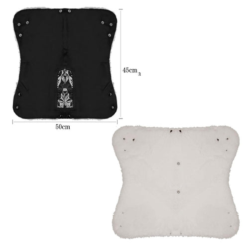 Stroller Fleece Hand Muff Winter Anti-Freeze Gloves with Phone Holder for Pushchair Pram