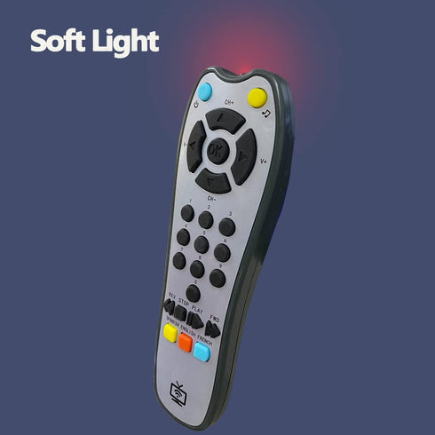 Kids Musical TV Remote Control Toy with Soft Light and Sound, Adjustable Volume Learning Toy for 6 Months+