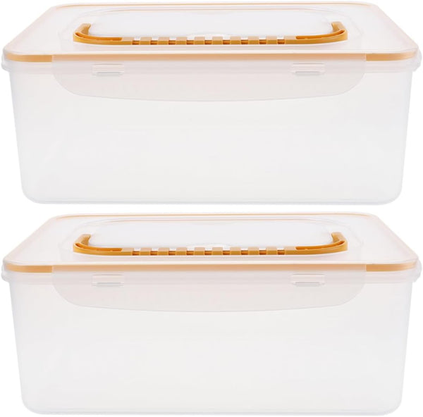 SOLUSTRE Breastmilk Storage Container Set 2PCS Freezer Organizer for Breastmilk Bags Leak-Resistant