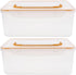 SOLUSTRE Breastmilk Storage Container Set 2PCS Freezer Organizer for Breastmilk Bags Leak-Resistant