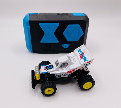 Mini RC Buggy Off-Road 1:64 Scale 2.4G 5-Channel RC Radio Control Car, Coke Can Micro Racing Truck (White)