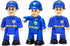 FUNERICA Toy Police Officer Set - 3 Pcs Detailed Little People Police Action Figures for Toddlers and Kids