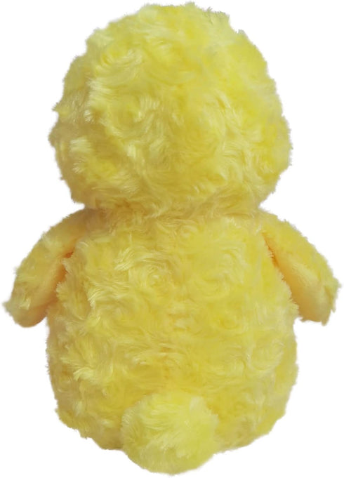 Rose Duck Plush Stuffed Animal, Cute Furry Yellow Duck Toy, Soft Cuddly Hugger for Kids or Girlfriend, 9"