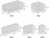 Feleph 260 Pieces Trans-Clear Bulk Bricks Classic Building Creative Play Blocks Set Parts Toy Accessories Compatible with Major Brick Brands (Clear)…