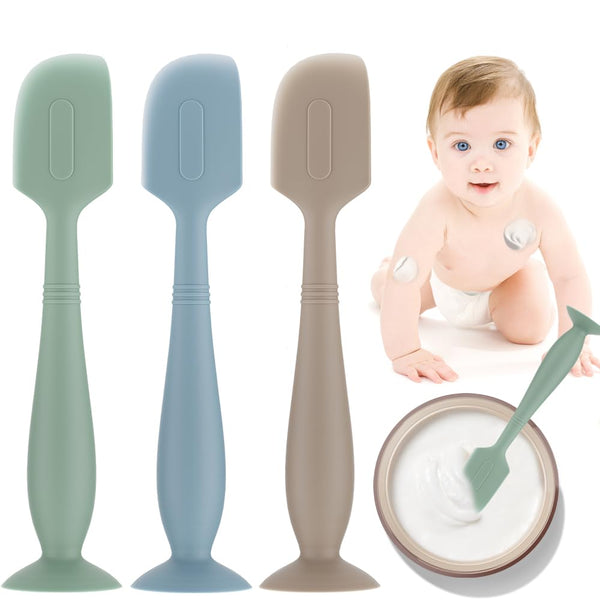 Baby Diaper Cream Spatula,3 Pack Silicone Diaper Cream Applicator Baby Butt Paste