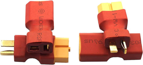 2 Pairs Vgoohobby XT60 XT-60 Plug to T Plug Adapter Connector for RC FPV Drone Car Lipo NiMH Battery Charger