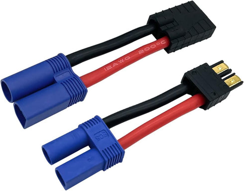 2 Pairs RC LiPo Battery Connector Adapter for Lipo Battery Plug to EC5 Male Female on ESC Charge