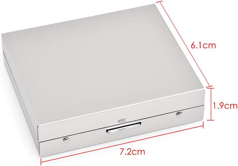 DS.DISTINCTIVE STYLE Aluminum Alloy Dice, 5 Pieces 16mm Portable Metal Dices with Case, 6 Sided for Party Game