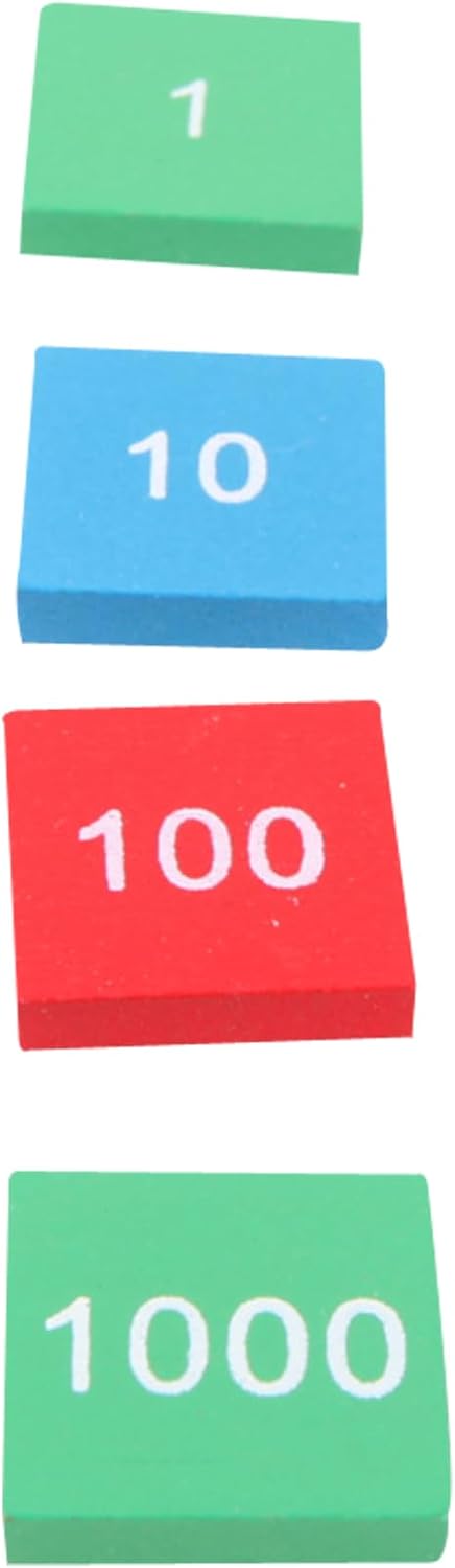 Counting Adena Montessori Stamp Game,Montessori Wooden Math Materials Toy, Early Development Wooden Math School