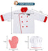 Set Chef Costume for Kids, Cook Role Play Dress -Up With Realistic Kitchen Toys, Pretend Chef Outfit for Halloween