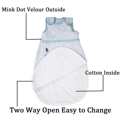 Baby Sleeping Bag Wearable Blanket Sleep Sacks 3-6 Months Infant Sleeveless 9M Newborn Swaddle Blanket Transition Sack 0-6 Months Boy Soft Dot Velour Toddler Adjustable Bags Kids Warm 1.8 Tog 4 Season