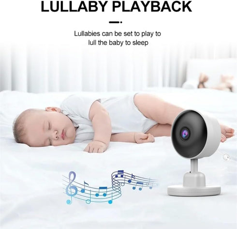 Winnes 2.8'' 2.4 2X/4X,No Screen,6 Baby Monitor with Camera LCD Screen Video Baby Monitor GHz Temperature Sensor VOX