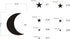 Moon and Stars Wall Decal Vinyl Sticker for Kids Room Decoration - Good Night Nursery Wall Decor (Black)