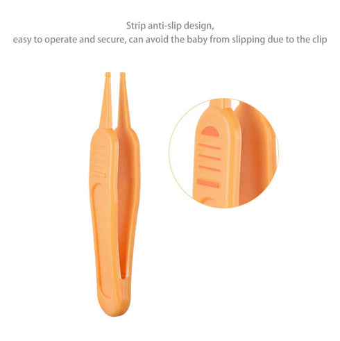 4 Pieces Safe Nose Cleaning Tweezers, Effective Clip Care Tool for Ear Nose Navel Clean, Nipper Plier Forceps