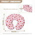 Daulesho Pink Strawberry Newborn U-Shaped Breastfeeding Pillowcase Watercolor Strawberries Nursing Pillow Covers