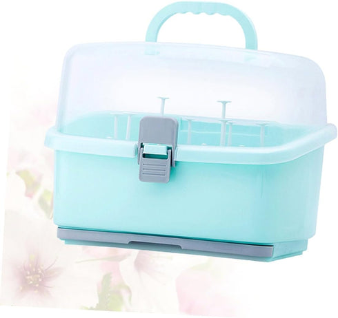 Portable Green Milk Bottle Storage Case - Organizer for Home and Travel