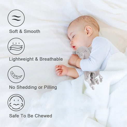 Vicloon Baby Security Blanket - Elephant Security Blanket for Babies, Soft Blanket for Baby Boys and Girls, Baby