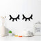 VOSAREA Sleepy Eyes Wall Decor, Eyelash Wall Decoration Wooden Eyelash Stickers Wooden Decal
