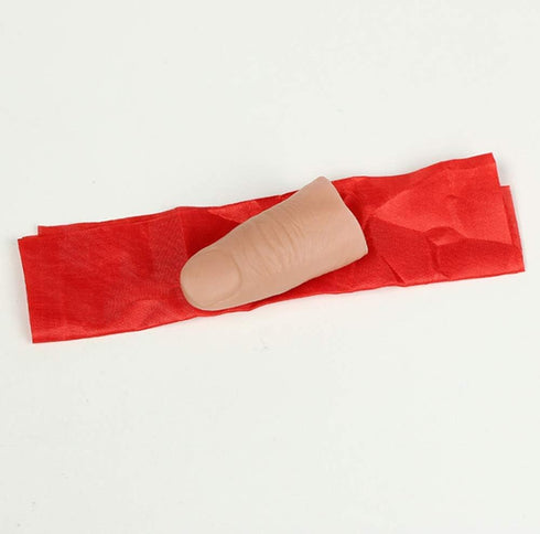 Zittop 2 Pack Disappearing Silk Fake Thumb Tip Magic Trick Gimmick, Red, Small 2" or 50mm